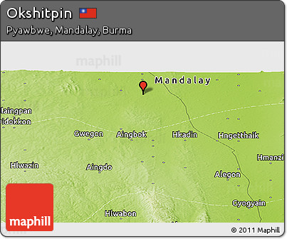 Physical Panoramic Map of Okshitpin