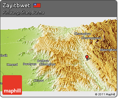 Physical Panoramic Map of Zayitbwet