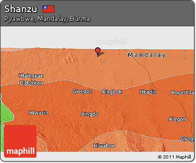Political Panoramic Map of Shanzu