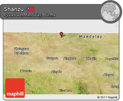 Satellite Panoramic Map of Shanzu