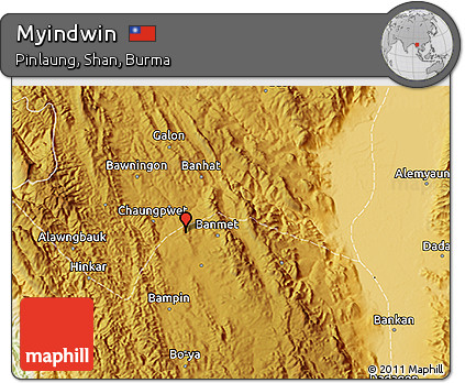 Physical 3D Map of Myindwin