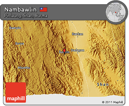 Physical 3D Map of Nambawlin