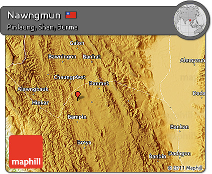 Physical 3D Map of Nawngmun