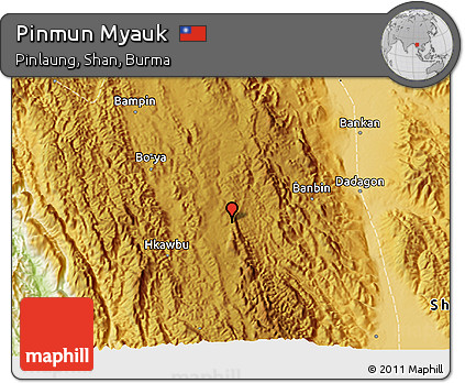 Physical 3D Map of Pinmun Myauk