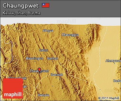 Physical 3D Map of Chaungpwet