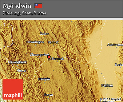 Physical 3D Map of Myindwin