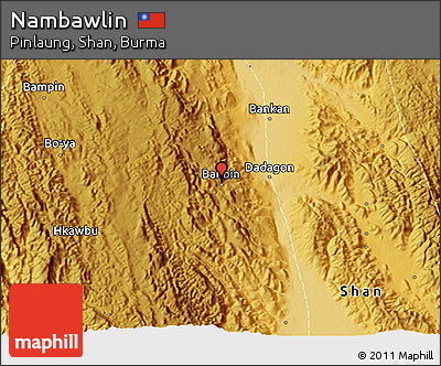 Physical 3D Map of Nambawlin