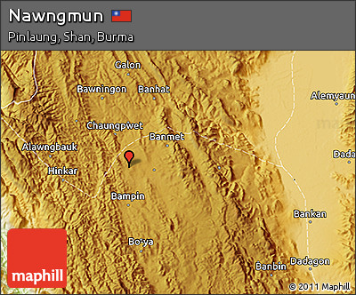 Physical 3D Map of Nawngmun