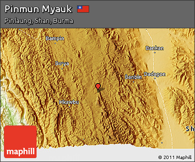 Physical 3D Map of Pinmun Myauk