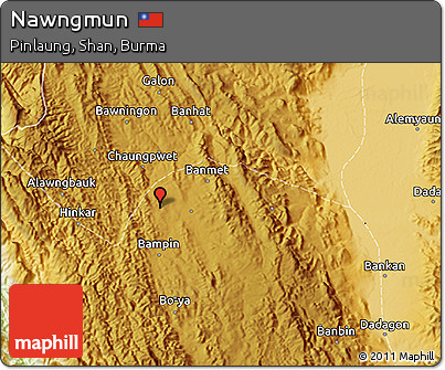 Physical 3D Map of Nawngmun