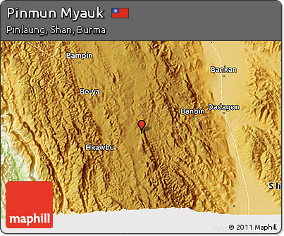 Physical 3D Map of Pinmun Myauk