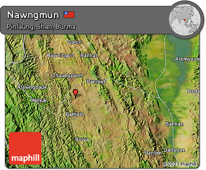 Satellite 3D Map of Nawngmun