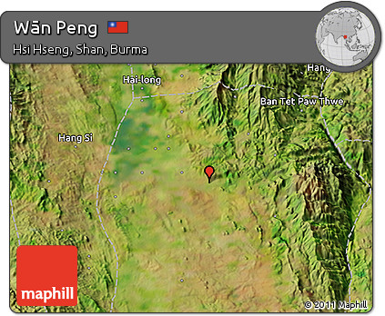 Satellite 3D Map of Wān Peng
