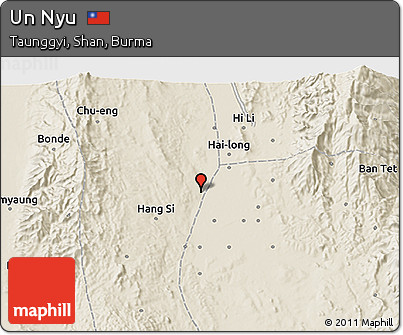 Shaded Relief 3D Map of Un Nyu