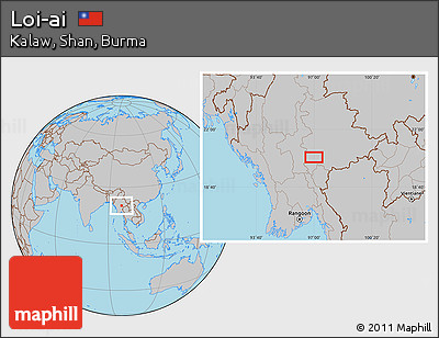 Gray Location Map of Loi-ai