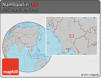 Gray Location Map of Nambawlin
