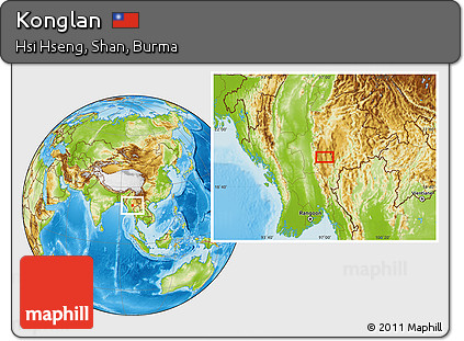 Physical Location Map of Konglan