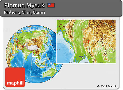 Physical Location Map of Pinmun Myauk