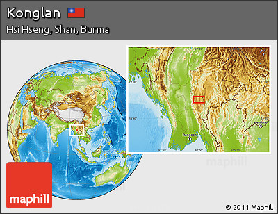 Physical Location Map of Konglan