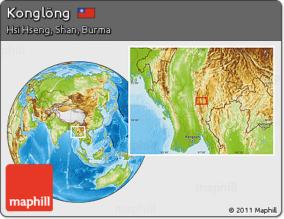 Physical Location Map of Konglöng