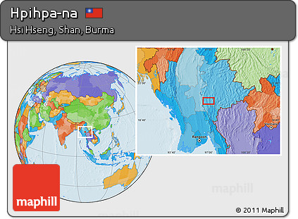Political Location Map of Hpihpa-na
