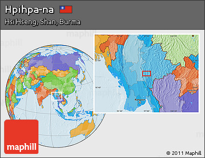 Political Location Map of Hpihpa-na