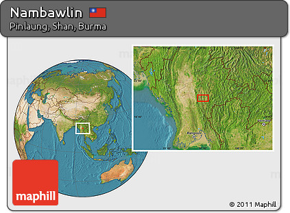 Satellite Location Map of Nambawlin