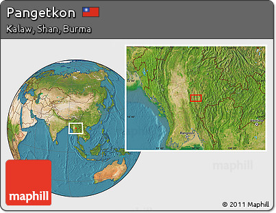 Satellite Location Map of Pangetkon