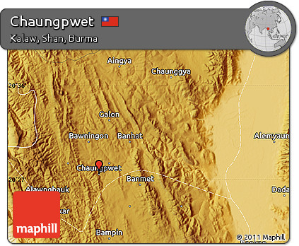 Physical Map of Chaungpwet