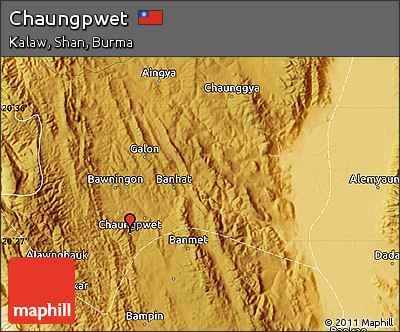 Physical Map of Chaungpwet