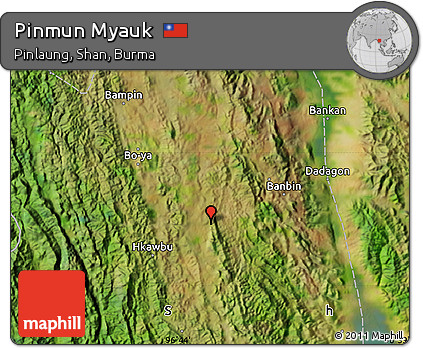 Satellite Map of Pinmun Myauk