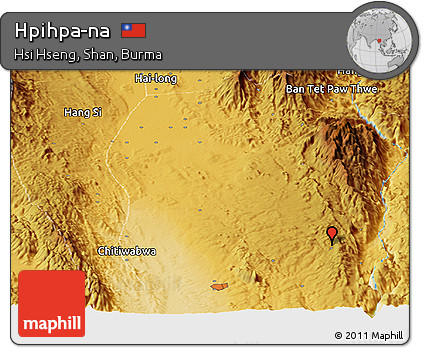Physical Panoramic Map of Hpihpa-na