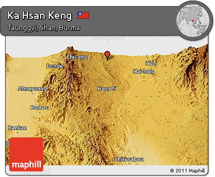 Physical Panoramic Map of Ka Hsan Keng