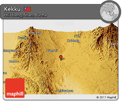 Physical Panoramic Map of Kekku