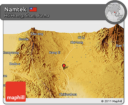 Physical Panoramic Map of Namtek