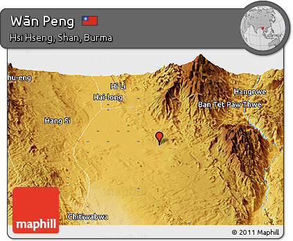 Physical Panoramic Map of Wān Peng