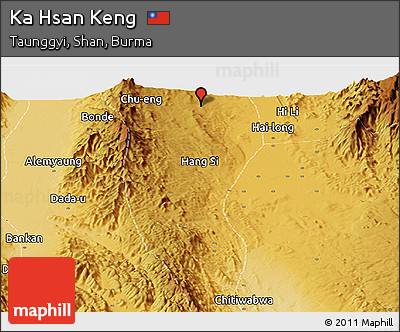 Physical Panoramic Map of Ka Hsan Keng
