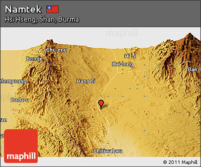 Physical Panoramic Map of Namtek