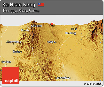 Physical Panoramic Map of Ka Hsan Keng