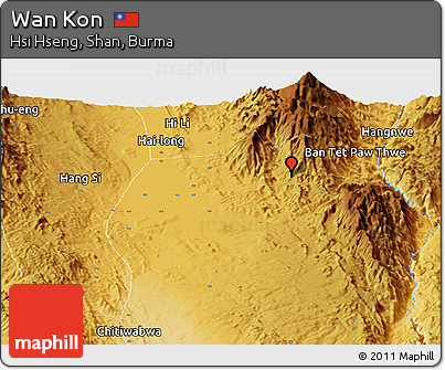 Physical Panoramic Map of Wan Kon