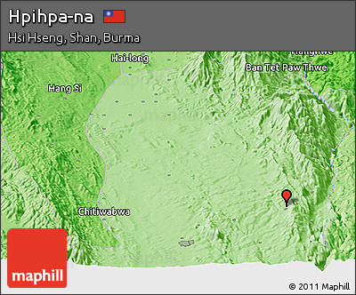 Political Panoramic Map of Hpihpa-na