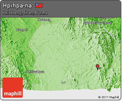 Political Panoramic Map of Hpihpa-na