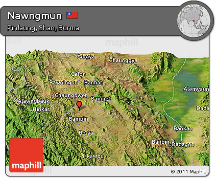 Satellite Panoramic Map of Nawngmun