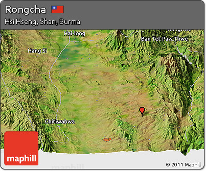 Satellite Panoramic Map of Rongcha