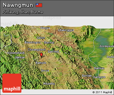 Satellite Panoramic Map of Nawngmun