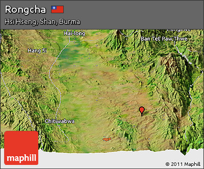 Satellite Panoramic Map of Rongcha