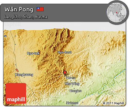 Physical 3D Map of Wān Pong
