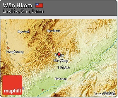 Physical 3D Map of Wān Hkom