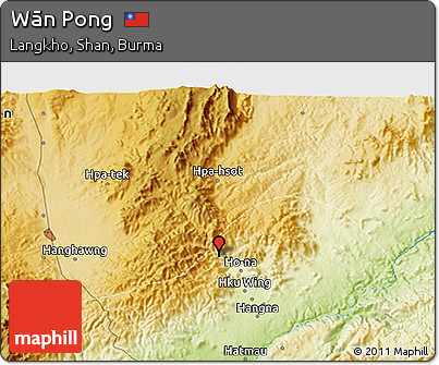 Physical 3D Map of Wān Pong