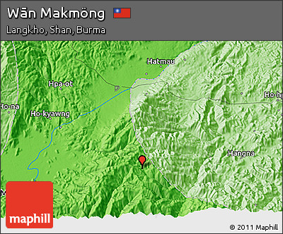 Political 3D Map of Wān Makmöng